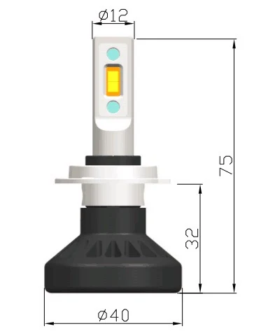 H9 XTR Black LED kit, 5700K, Hilox Evolution, Duo