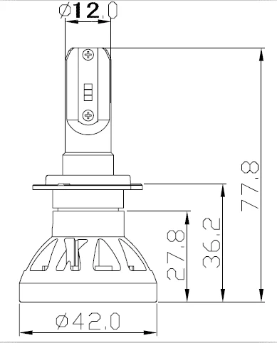 H4 XTR Black LED kit, 5700K, Hilox Performance, Duo