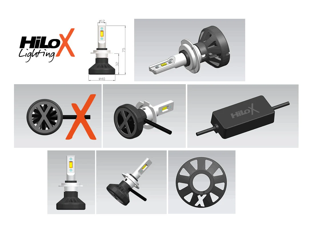 H11 XTR Black LED kit, 5700K, Hilox Evolution, Solo