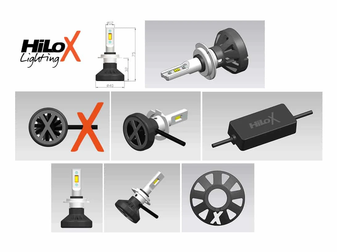 HB5/9007 Bi XTR Black LED kit, 5700K, Hilox Performance, Duo