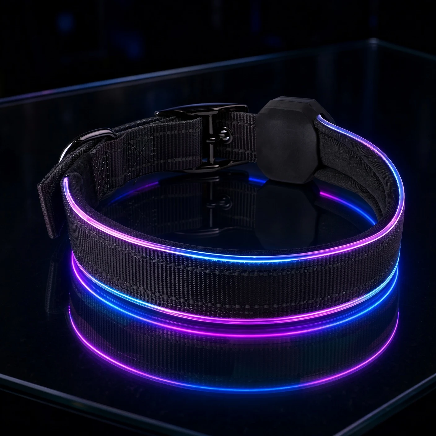LED Halsband Oplaadbaar Zwart 54-60cm PX3 Hilox