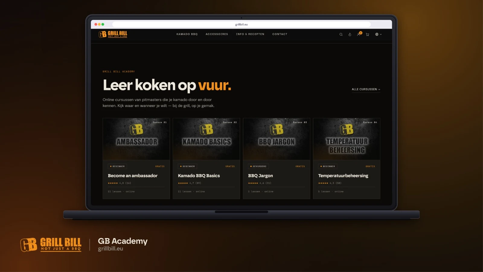 GB Academy with online kamado courses on grillbill.eu