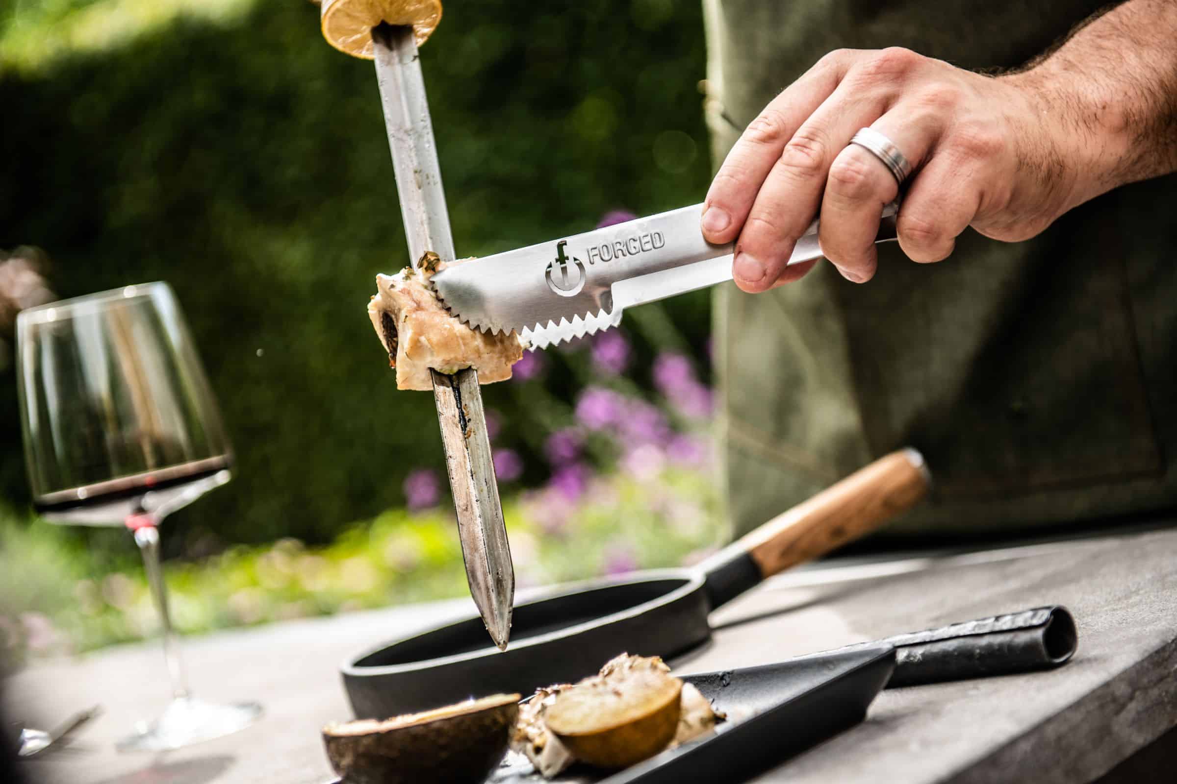 Churrasco RVS serveertangen 4 st.