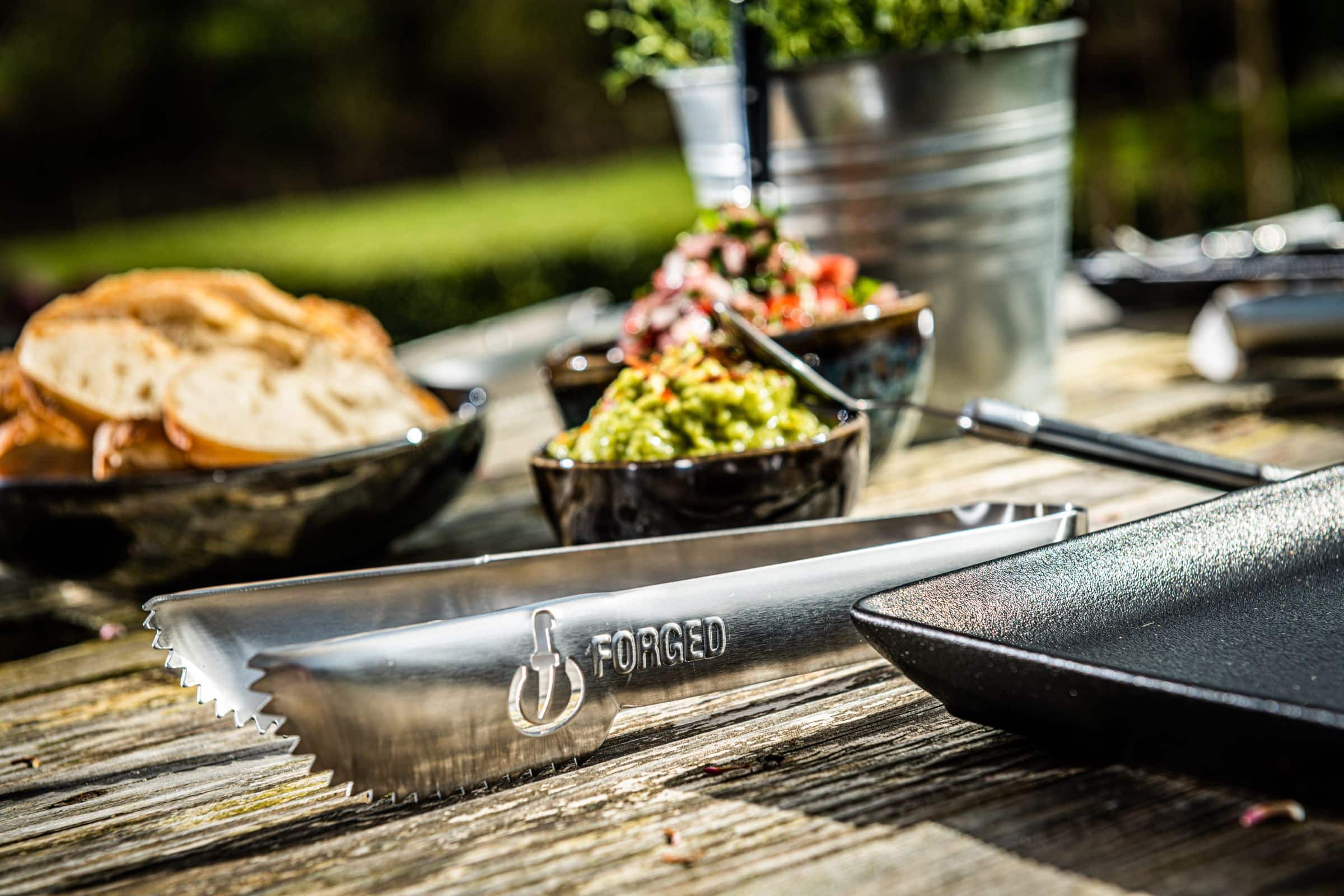 Churrasco RVS serveertangen 4 st.