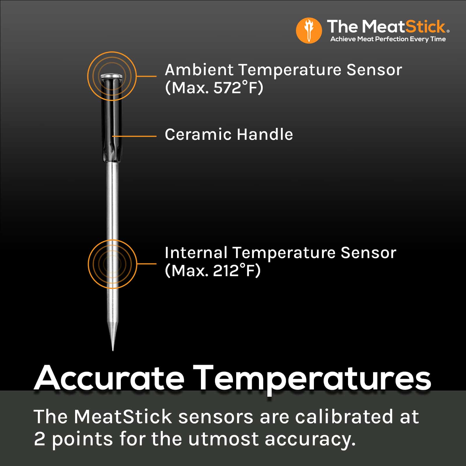 Draadloze Thermometer - The Meatstick X Set - Zwart