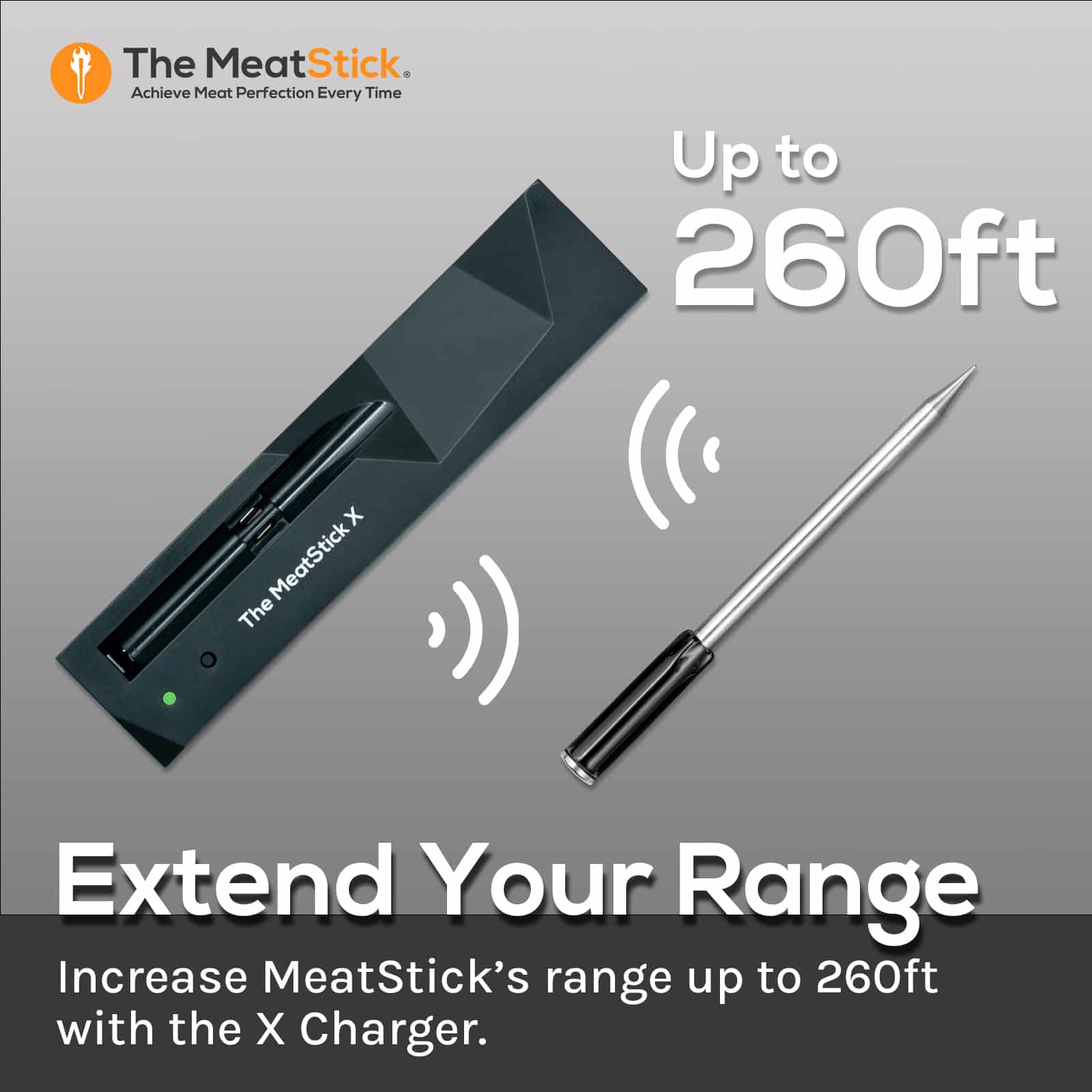 Draadloze Thermometer - The Meatstick X Set - Zwart
