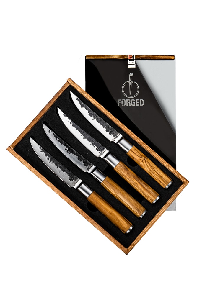 Olive Forged - 4 delig Steakmessenset