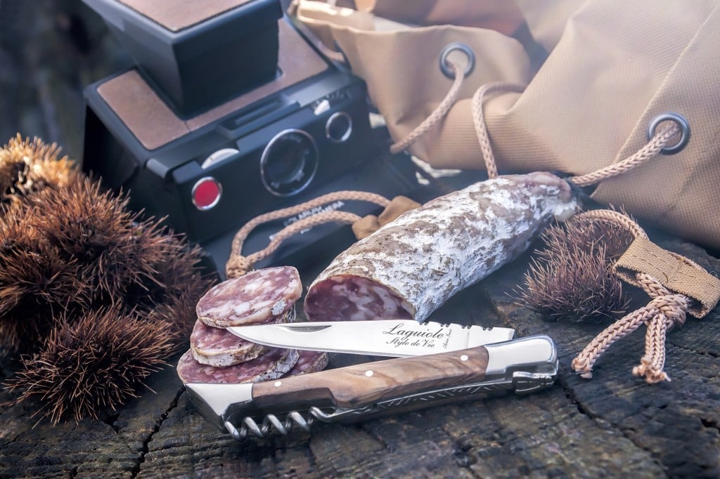 Luxury Line Zakmes met Kurkentrekker Olijfhout